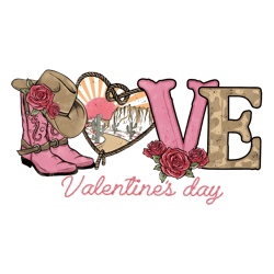 Western Love Valentines Day PNG