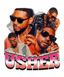 Super Bowl 2024 Halftime Show Usher PNG