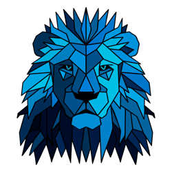 Lion Blue Mascot Detroit Lions SVG