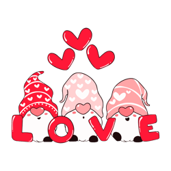 Cute Gnome Love Valentine SVG