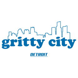 Gritty City Detroit Football Skyline SVG