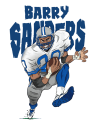 Barry Sanders Detroit Football Player PNG