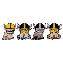 Pittsburgh Steelers Highland Cow SVG