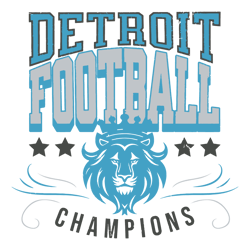 Detroit Football Champions Lions Logo SVG
