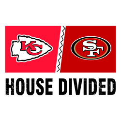 Chiefs Vs 49ers House Divided SVG