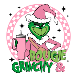 Pink Bougie And Grinchy Stanley SVG