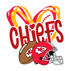 Kansas City Chiefs Football Heart Helmet SVG Untitled