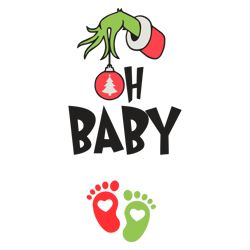 Oh Baby Grinchmas Pregnancy Announcement SVG