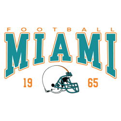 Vintage Miami Dolphins Football 1965 SVG Digital Download