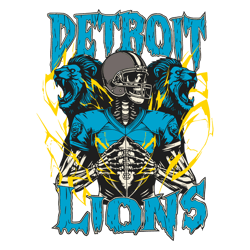 Vintage Detroit Lions Football SVG