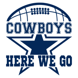 Cowboys Football Logo Here We Go SVG Download Untitled