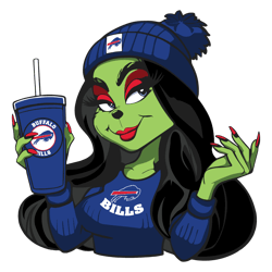 Female Grinch Buffalo Bills Football Team SVG