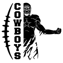 Cowboys Football Player SVG Digital Download Untitled