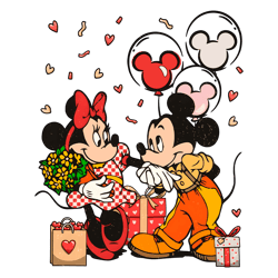 Disney Mickey Minnie Love Valentine Balloons PNG