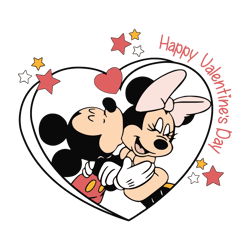 Happy Valentine Day Mickey And Minnie SVG