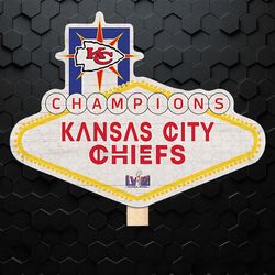 Kansas City Chiefs Champions Vegas Sign PNG
