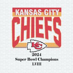 Kansas City Chiefs Super Bowl Champion 2024 SVG