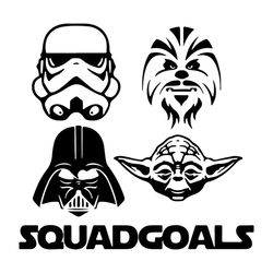 Aquad Goals Star Wars Gift, Yoda SVG, Darth Vader, Star Wars Fans Gift SVG