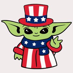 Baby Yoda 4th Of July American Flag - America Independence SVG