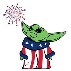 Baby Yoda 4th Of July SVG Us Flag Independence Day