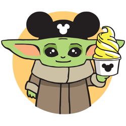 Baby Yoda Disney Snack Mickey Yoda Mickey Mouse Yoda Mickey Ears Mickey Icecream SVG