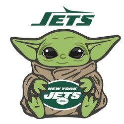 Baby Yoda New York Jets SVG