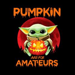 Baby Yoda With Halloween Pumpkin PNG Sublimation Designs