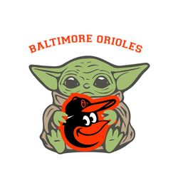 Baltimore Orioles Baby Yoda Sport Logo Team SVG
