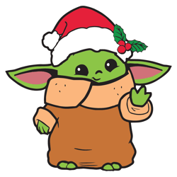 Christmas Baby Yoda - Yoda Lover Christmas Gift Funny Santa SVG