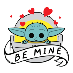 Valentine Be Mine Baby Yoda SVG - Valentine Star Wars SVG