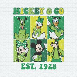 Retro Mickey And Co Est 1928 Patrick's Day SVG