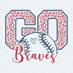 Leopard Go Braves Baseball Logo SVG
