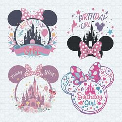 Birthday Girl Disney Minnie Mouse SVG PNG Bundle
