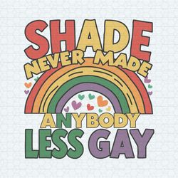 Rainbow Shade Never Made Anybody Less Gay SVG
