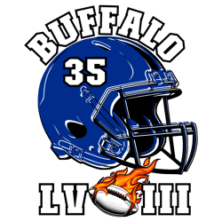 Super Bowl Lviii Buffalo Football Helmet PNG