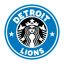 Retro Detroit Lions Starbucks Logo SVG