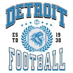 Detroit Football Estd 1930 Game Day SVG