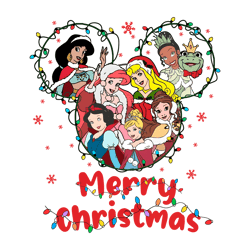 Disney Christmas Princess Merry Christmas PNG