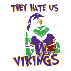 Grinch They Hate Us Because They Aint Us Vikings SVG