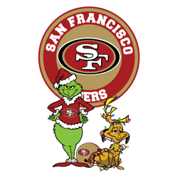 Grinch And Max San Francisco 49ers SVG Digital Download