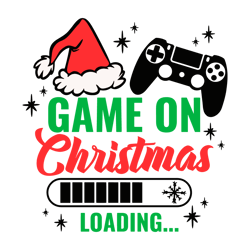 Game On Christmas Loading SVG