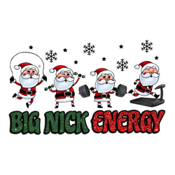 Big Nick Energy Santa Claus Gym PNG