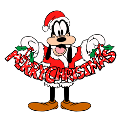 Santa Goofy Merry Christmas SVG