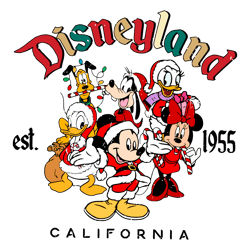 Mickey And Friends Disneyland California 1955 SVG