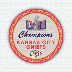 Kansas City Chiefs Super Bowl Lviii Champions Circle Sign PNG
