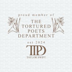 The Tortured Poets Department 2024 Taylor Swift SVG
