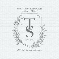 The Tortured Poets Department Emblem Crest SVG