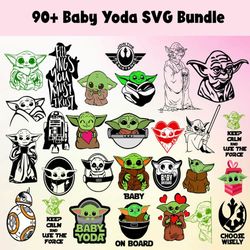 90 Baby Yoda SVG Bundle