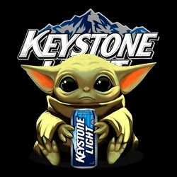Baby Yoda Keystone Light SVG