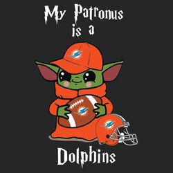 Baby Yoda My Patronus Is A Dolphins SVG